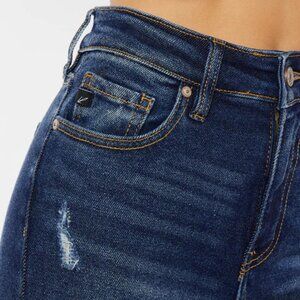 Kancan Distressed Skinny Mid Rise Stretch Blue Denim Jeans Womens Size 25 3